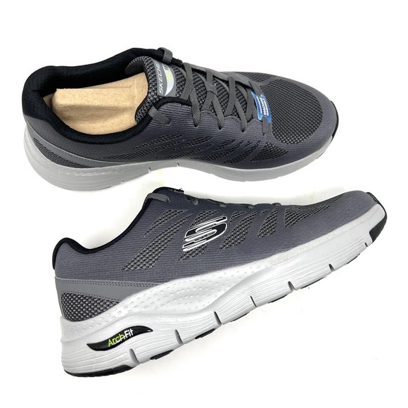 Skechers Other - Sketchers Arch Fit Charcoal Charge Black Grey Sneakers Extra Wide